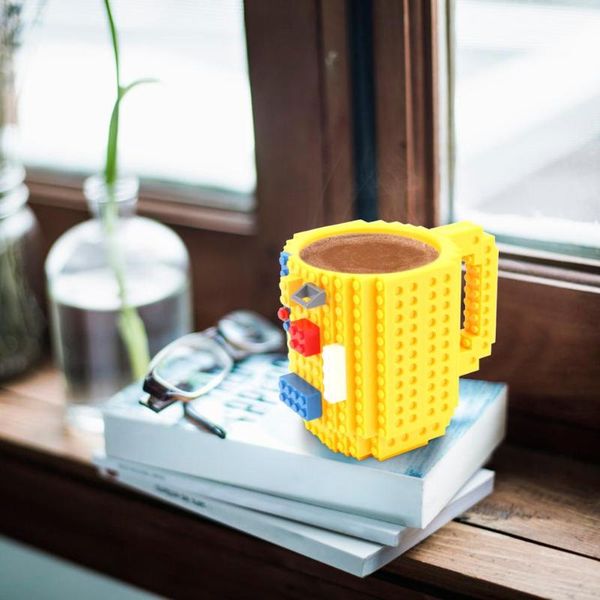 

350ml diy building blocks toy milk cups coffee mugs compatible legoings creative kit enlighten toys for children birthday gifts
