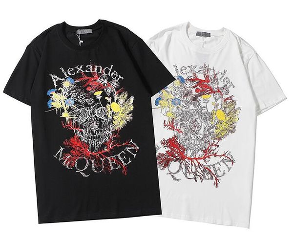 

2020 new mc t-shirt men's and women's t-shirt short sleeve garland plus large size couple unlined black and white t-shirt tee 4389