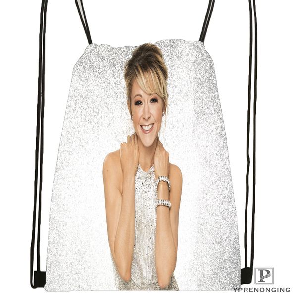 

custom lindsey stirling drawstring backpack bag cute daypack kids satchel (black back) 31x40cm#180531-04-63