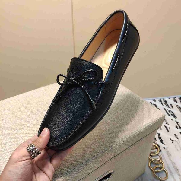 

international big italian leather casual men's lazy shoes party wedding luxury handmade black and blue lok fu shoes designer 38-44
