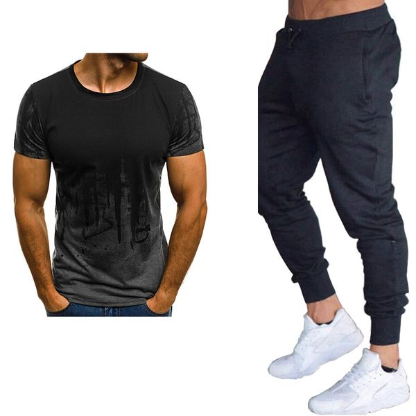 

пеѬва в миѬе камђлжна одежда ђболка + бѬки ком 3d пеа лений ком по, Gray