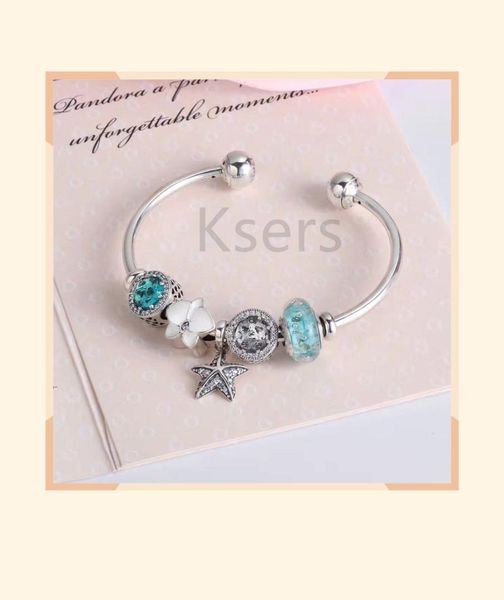 

reproduction 100%925 pure silver glaze zhuhai star pendant chain with decorative opening ing, Golden;silver