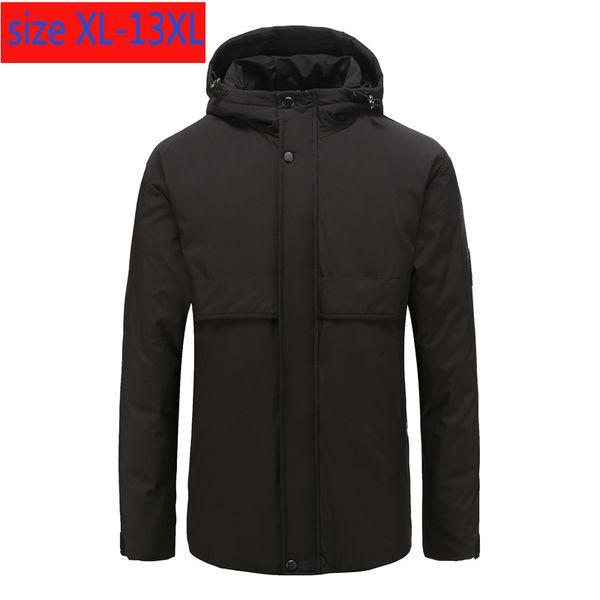 

2019 new down jacket hoodie men fashion thick casual super large coat plus size -7xl 8xl 9xl 10xl 11xl 12xl 13xl, Black