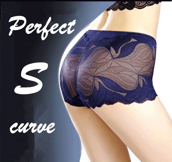 

sell well designer underpants female lace medium high waist no trace thin hips large size fat mm transparent hollow triangle, Black;white