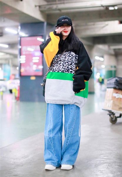 

casual apparel couple clothing leopard print sweatshirts long sleeve colorful fashion style women clothing hoodies hip hop, Black