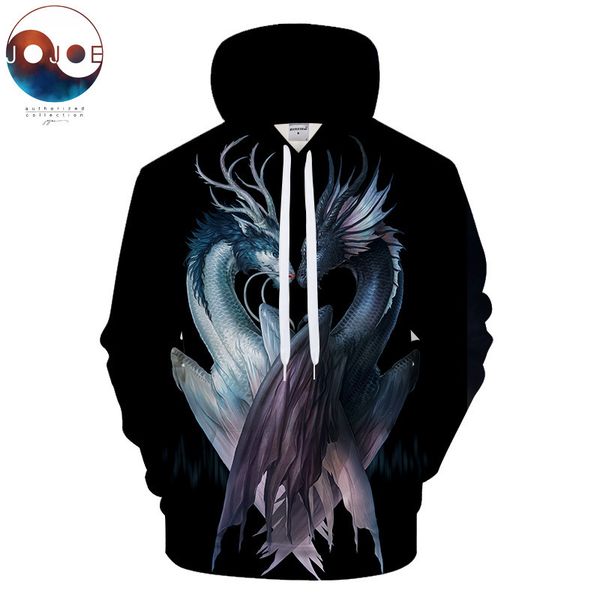 

астронавт волк даже толстовка с капюшоном черно-белая печать лонг легко принести шляпу любителей вэй мужская одежда, Black