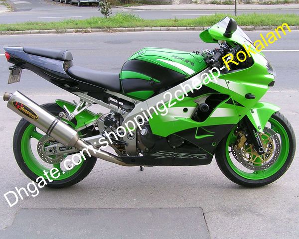 Kit de justo para Kawasaki Ninja ZX9R 02 03 ZX-9R 9 2002 2003 R ZX 9R Verde Preto Fairings Conjunto (moldagem por injeção)