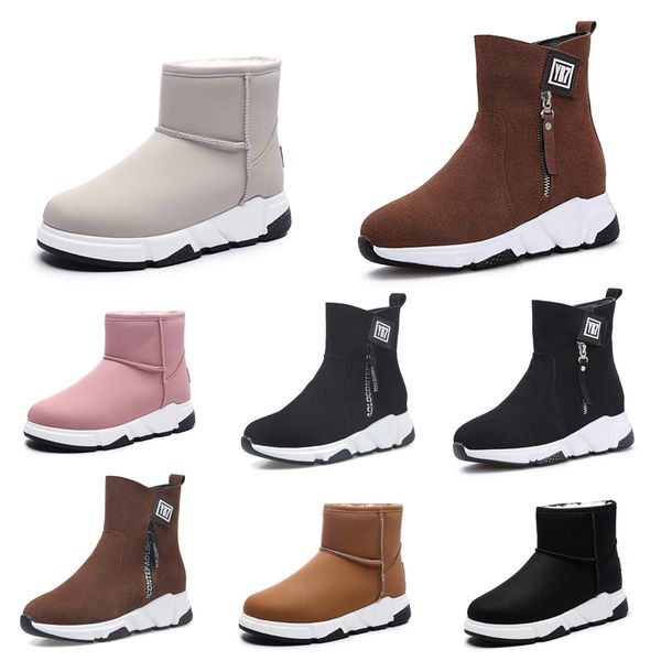 

discount non-brand winter women boots triple black red beige brown suede snow ankle boots keep warm 35-40 style 14