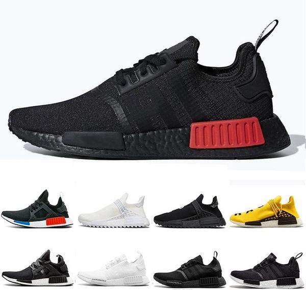 

bred nmd r1 hu human race xr1 mens running shoes pharrell williams oreo og classic men women mastermind japan sports trainers sneakers 36-45, White;red