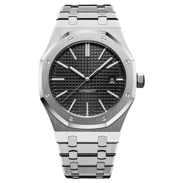 

luxury men watch automatic mechanical watches classic full style 15400 5711 stainless steel strap for sale wrist watch super luminous, Slivery;brown