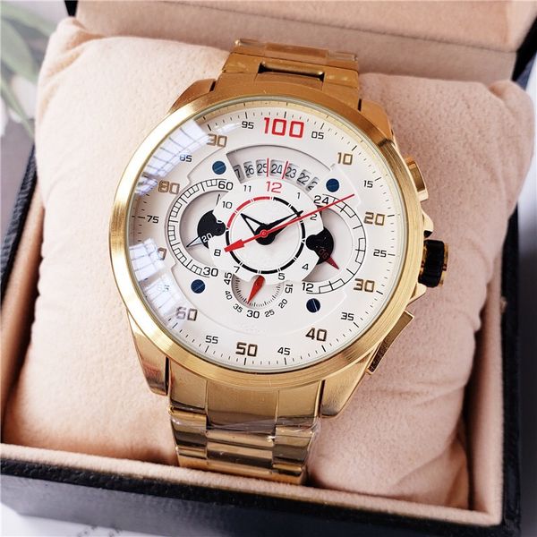 

sports fashion quartz watch large dial stainless steel men blue watches dive waterproof male wristwatch tag heu, Slivery;brown