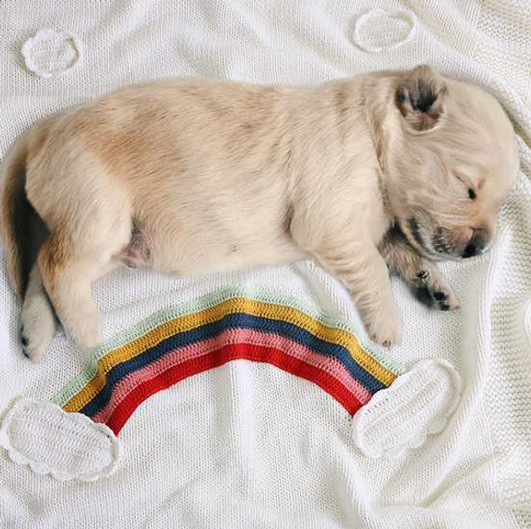 

handmade rainbow knitted blanket cotton baby blanket air conditioning blank