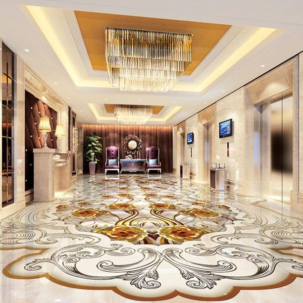 

self-adhesive] 3d floor tile flower 1913 floor wallpaper mural wall print decal wall murals