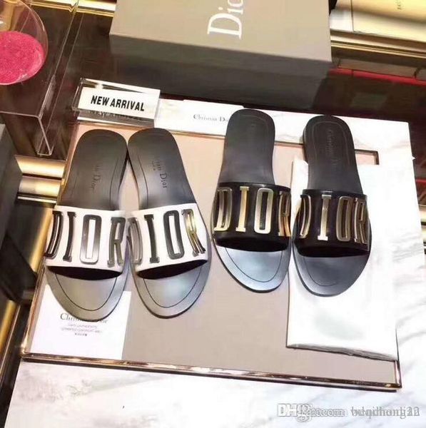 

with box woman high-quality slippers brand sandals heels shoe designer shoes slide basketball shoes casual shoes flip flops by shoe05 124, Black