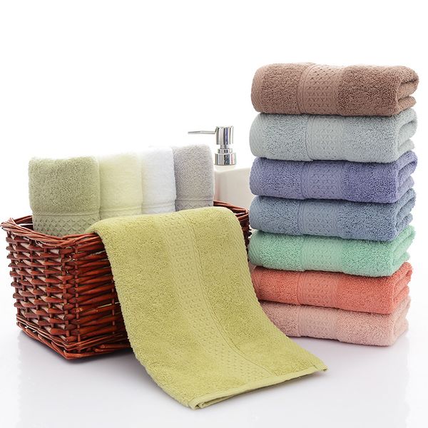 

pure cotton towel l facial towel thicken soft 12 color cut-off wholesale 35x75cm bath towels for adults