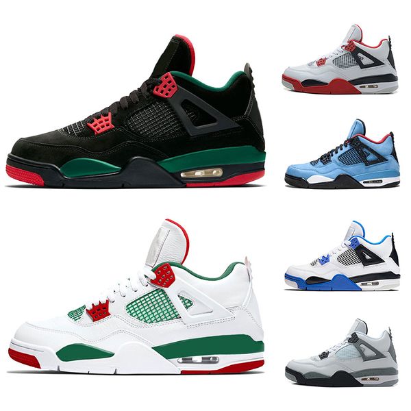 

2019 New 4 4s Men Basketball Shoes OG Bred Cactus Jack Houston Oilers Tattoo Singles Day Raptors White Cement Designer Sport Sneakers 41-47