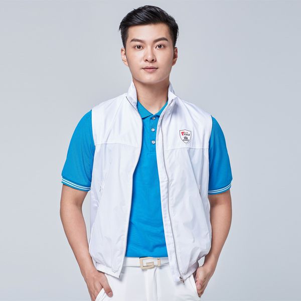 

golf jackets for men sleeveless windproof vest coat mens lightweight soft windbreaker golf apparel d0660, Red;blue