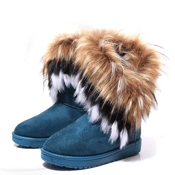 

2019 winter new fashion women boots snow boots ladies cotton fur comfortable warm fluffy women boot, Black
