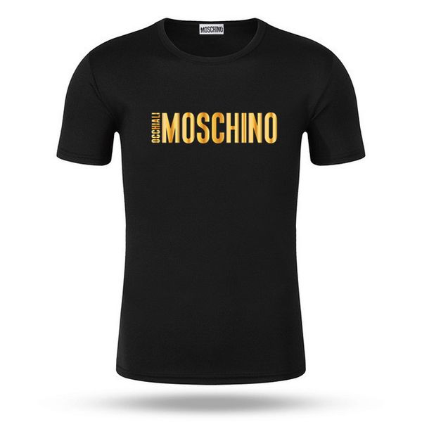 

марка дизайнерлюксdechigus футболка для мужчин и женщин высокого качества дешевых футболки коротких рукаваmoschino, White;black