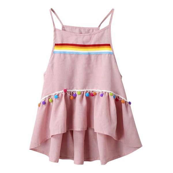 

женская бретели новые цветные шары многослойный рябить sexy воротника тонкая рубашка мода удобная одежда без рукавов, White