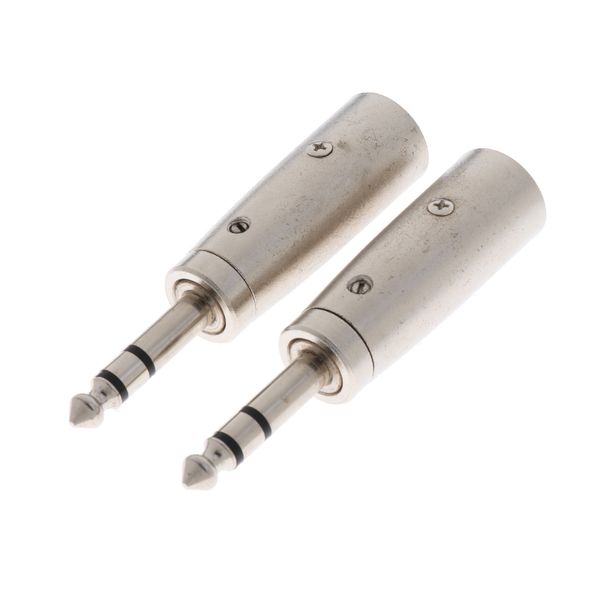 

2 pack of xlr male plug with 3 pin to 6.35mm stereo jack plug microphone adapter