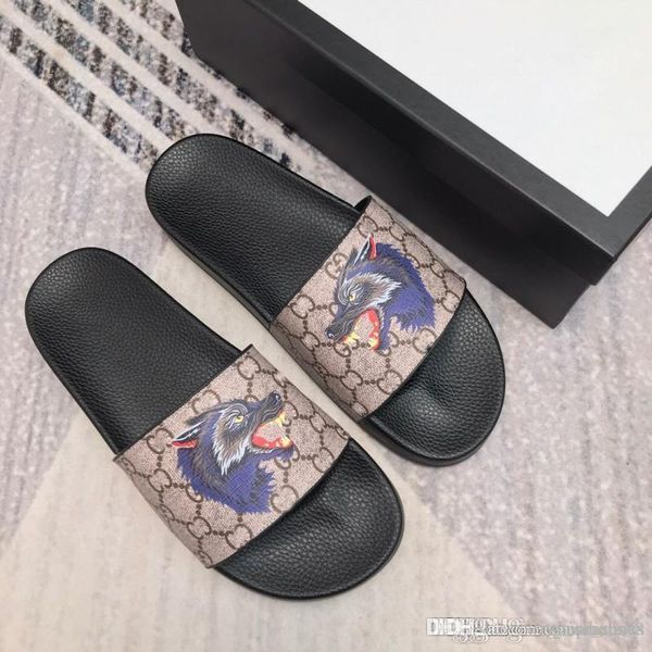 

designer fashion luxury slippers 2020 new luxury fashion men's slippers summer outdoor beach sandals for men and women size 35-45, Black
