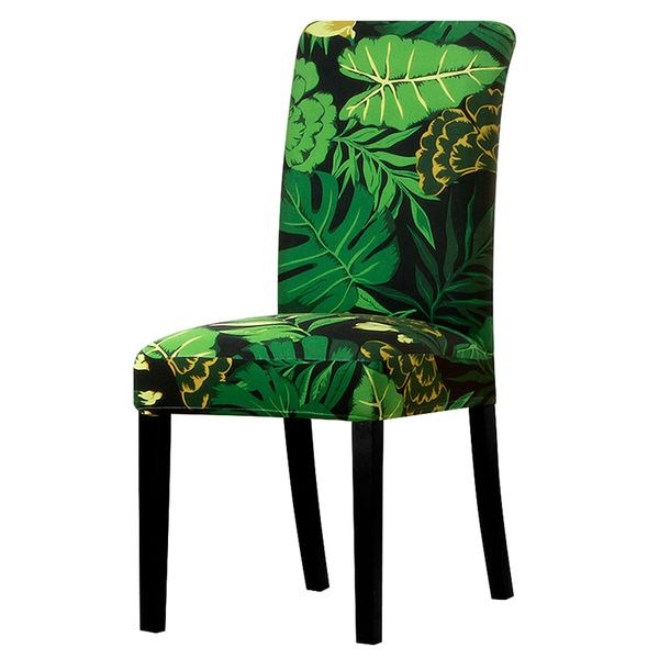 

print green flower chair cover slipcovers stretch removable dining seat covers l banquet restaurant housse de chaise