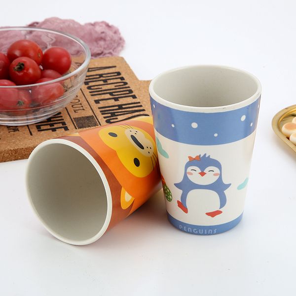 

bamboo fiber children's drinking cup cartoon anti-skid baby water cups