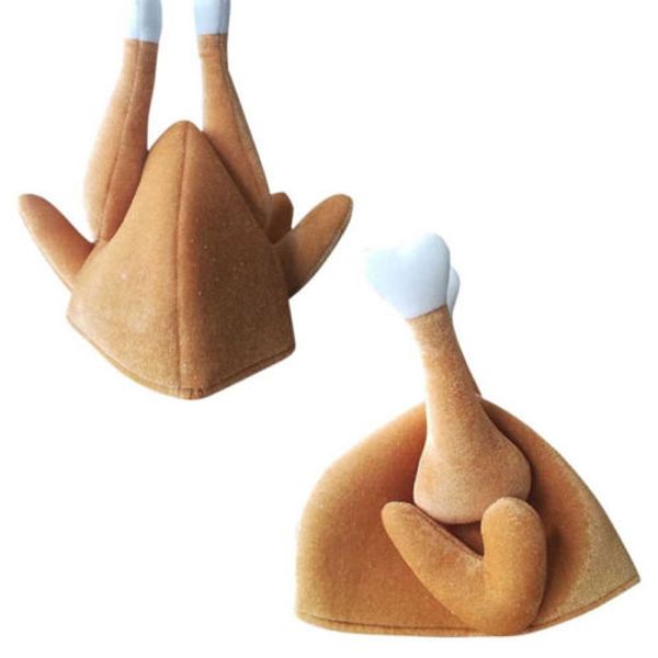 

hirigin new funny adults hat thanksgiving day funny plush roasted turkey hat party festival costume caps