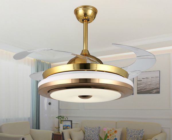 2019 42inch Modern Invisible Led Fan Ceiling Lights Fixtures 110v