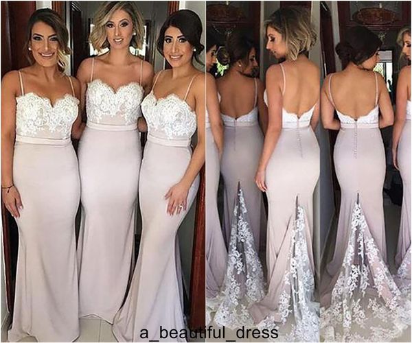 

formal dresses simple mermaid sleeveless sweetheart sweep train bridesmaid dressese party prom dresses custom made custom made, White;pink