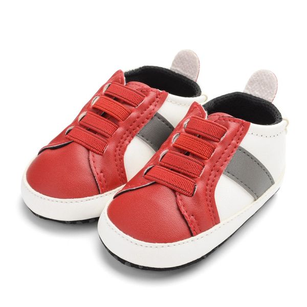 

first walker baby shoesborn pu leather face color elastic band casual sports shoes soft bottom baby boy shoes
