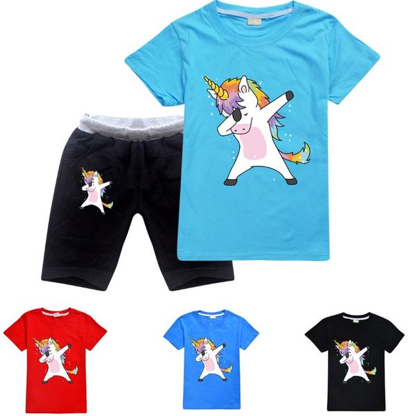 

kids summer unicorn printed t-shirt sweatshirts girl fashion t shirt baby toddler girls cotton clothes boys casual tee, White