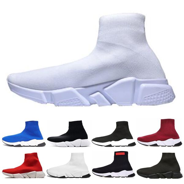 

Wholesale Speed Trainer men women Sock Shoes black white blue red glitter Flat fashion Luxury mens Trainers Runner sneakers size 36-45