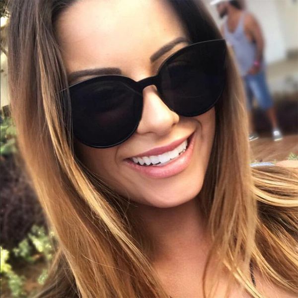 

мода марка дизайнер cat eye женщины солнцезащитные очки крупногабаритные солнцезащитные очки cat eye урожай женщина очки очки ybftq