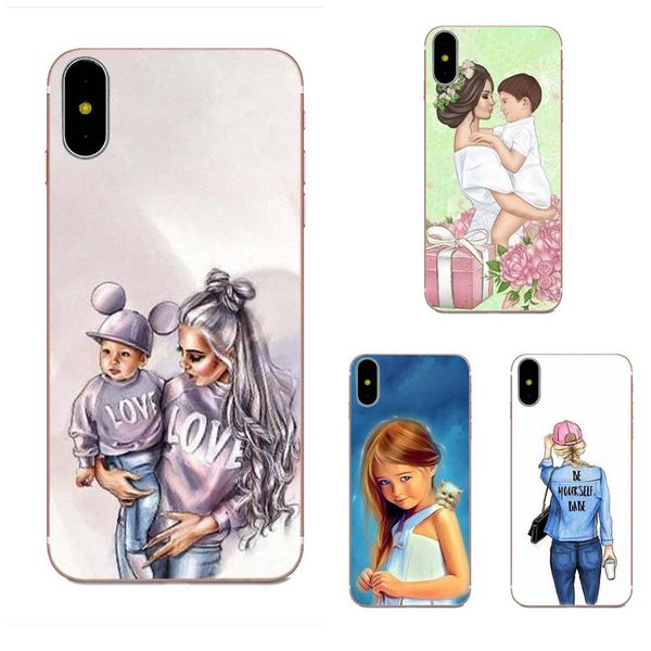 

mom and baby girl for lg k50 q6 q7 q8 q60 x power 2 3 nexus 5 5x v10 v20 v30 v40 q stylus tpu skin painting