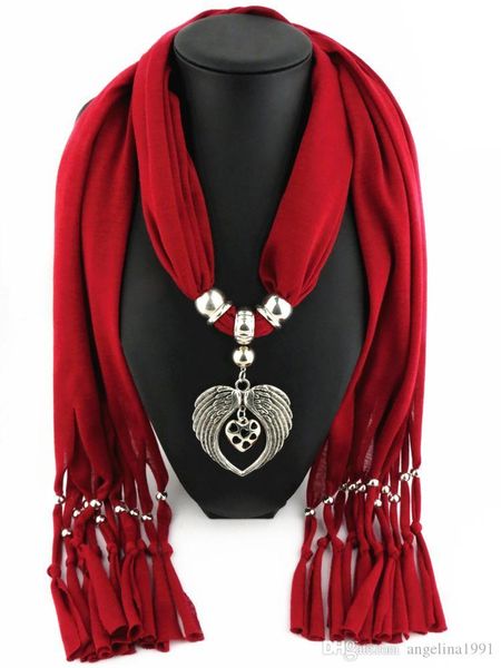 

шарф женщин сплава сердца ожерелье шарф collares шаль колье ожерелья этнические украшения шарфы, Blue;gray