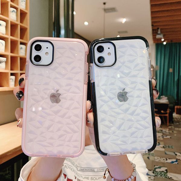 

diamond transparent clear tpu shockproof case for iphone 11 pro xr xs max x 7 8 samsung s10 plus s10e s20 ultra note 10 a10 a30 a50 a01 a21