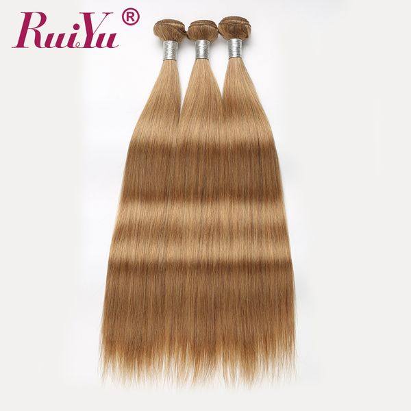 

honey blonde перуанский волос ткать связки # 27 цвет прямой человеческих волос пучки ruiyu необработанные волос remy weave extensions оптом, Black