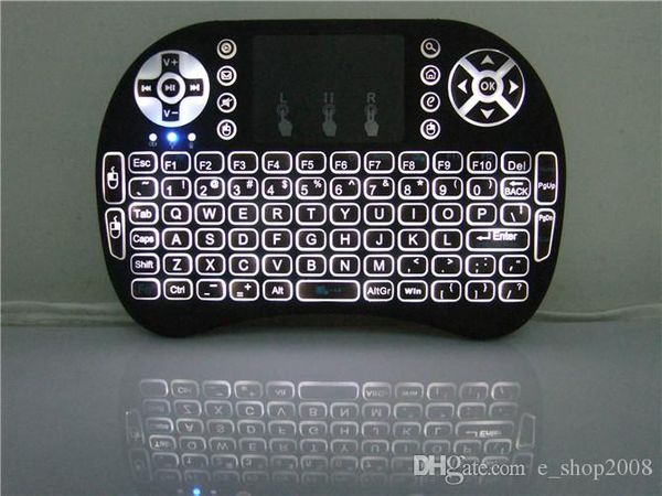 

Saleportable backlight mini keyboard rii mini i8 wirele keyboard touch pad with retail package