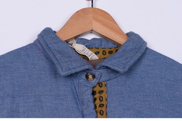 

2018 new style women's dress autumn and winter literature and art-style versatile mid-length fold-down collar long sleeve padded, Blue;black