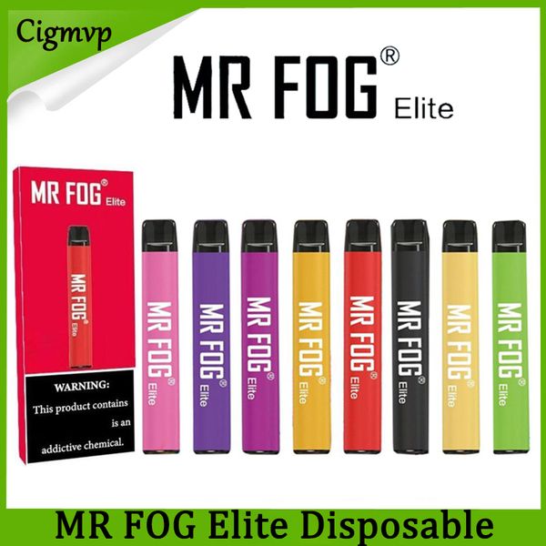 

MR FOG Elite Disposable Device Pod Starter Kit 420mAh Battery 2.0ml Cartridge Vape Pen PK Puff Posh Bar Plus EON