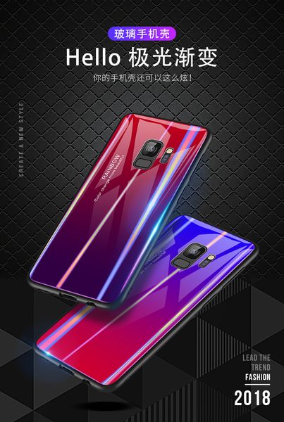

galaxy gradient s9plus creative samsung note9 glass case new high quality