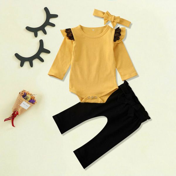 

sweet infant baby girl kid long sleeve romper winter spring clothes sets, White