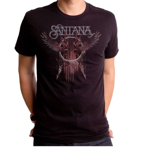 

fashion funny tees official santana rock band flight logo latin guitarist t shirt xl casual clothing, White;black