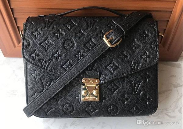 

черный тиснением кожа женская сумка pochette Метис сумки через плечо сумки Сумка