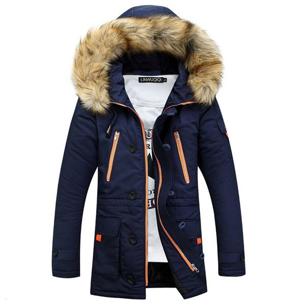 

patchwork mens padded coat fashion baseball jacket winter jacket men slim jaqueta masculina warm wadded packable sportswear 3xl, Black