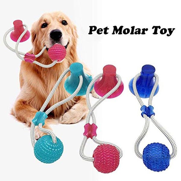

горячая многофункциональный pet моляров кусачая собака игрушка резиновая жевательная шарик чистки зубов безопасность эластичной мягкой щенка
