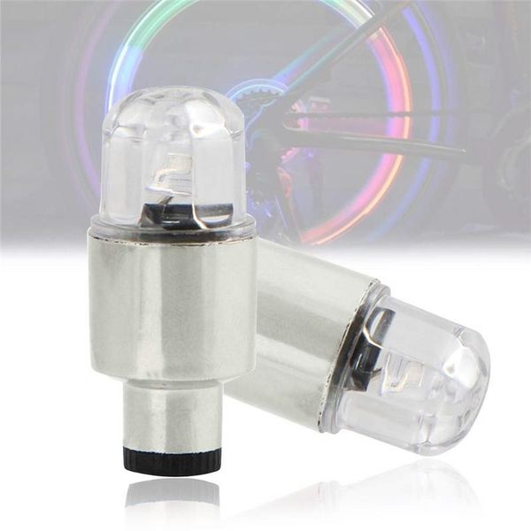 Flash Tire Wheel Cap LED Light Gas Ugello Lampada Neon Wheel Tire Tire Valve Torcia elettrica ideale per bici da bicicletta moto