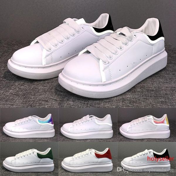 

luxury reflective black white golden designer shoes lace up platform comfortable men women casual sneakers fashion chaussures